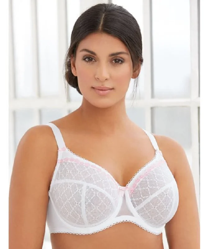 Glamorise Elegance Underwired Lace Bra - White