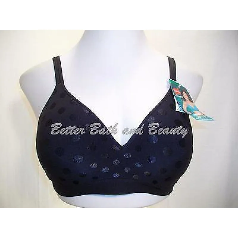 Hanes G260 HC80 Barely There 4546 BT54 Wire Free Soft Cup Bra XL Black DOT NWT