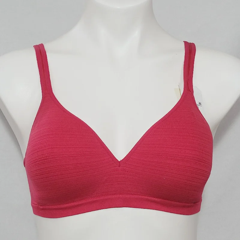 Hanes G260 HU08 HP08 Wire Free Soft Cup Bra MEDIUM Beauty Red Stripe NWT