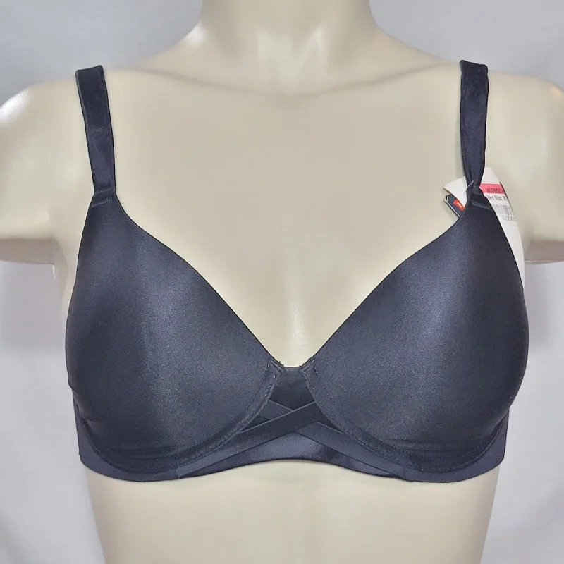 Hanes HC10 Criss Cross Lift Wire Free Bra 34B Black NWT