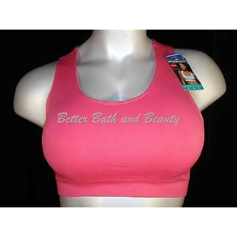 Hanes HC35 Wire Free Sports Bra MEDIUM Dahlia Pink NEW WITH TAGS