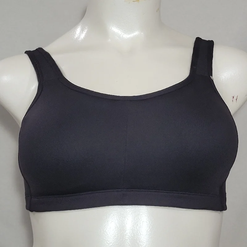 Hanes HC59 G470 Sports Full Support Bra Wire Free 38D Black NWT