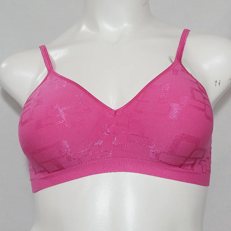 Hanes HC89 Comfort Flex Fit Comfort Support WireFree Bra LARGE Fuschia Pink NWT