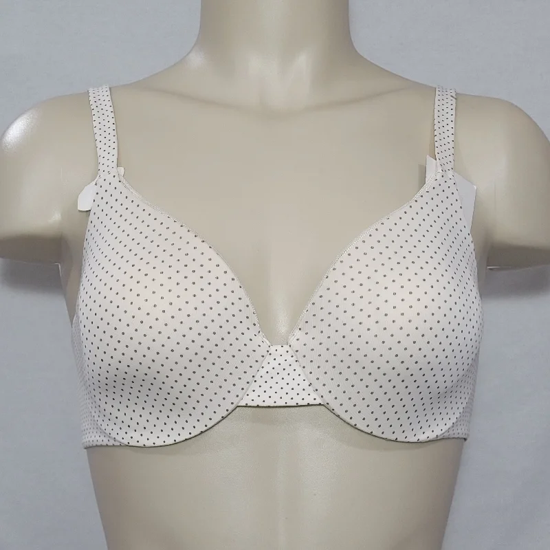 Hanes HU02 HP02 Ultimate T-Shirt Soft Underwire Bra 34B Porcelain Dot Print NWT