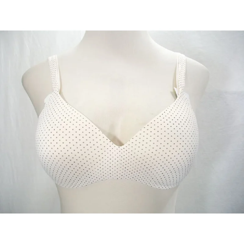 Hanes HU03 Ultimate Soft Wire Free Convertible TShirt Bra 34D Porcelain Dots NWT