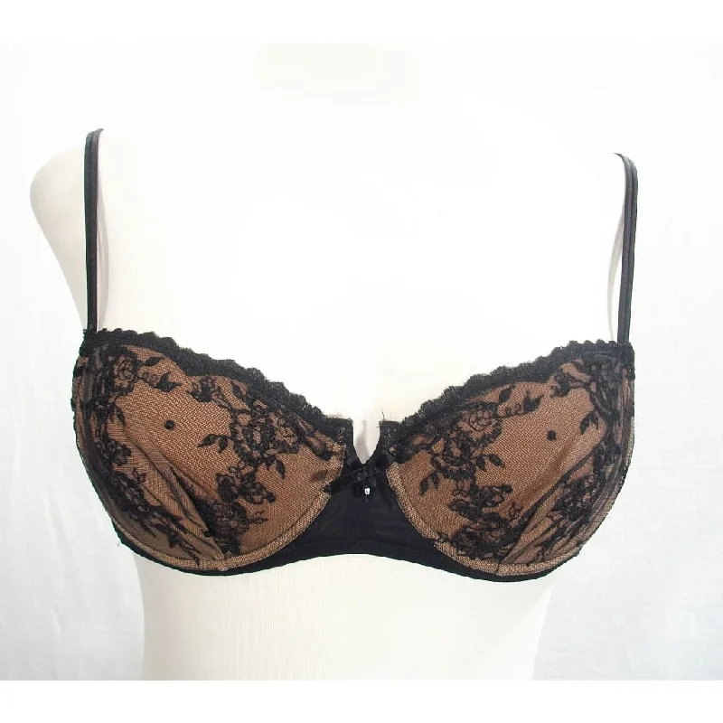 Intimissimi Victoria's Secret Lined Lace Demi Underwire Bra 34 UK (34C-36B US) Black