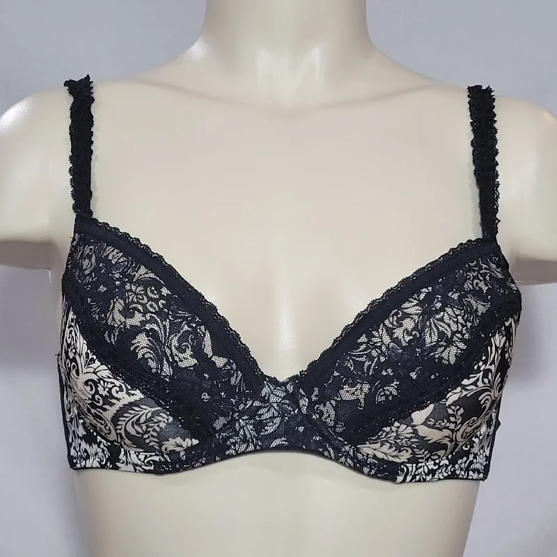 Kardashian Kollection Charisma Demi Molded Cup Lace UW Bra 34B Black Ivory NWT