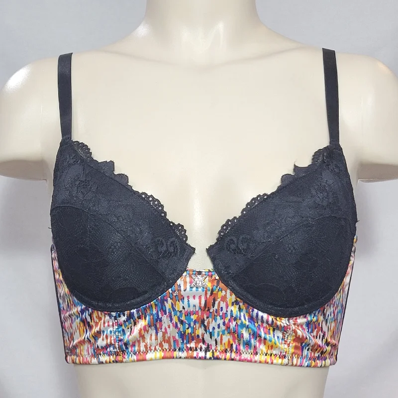 Kardashian Kollection Intimates Aya Minakini Print UW Corselet Bra 36C Multi NWT