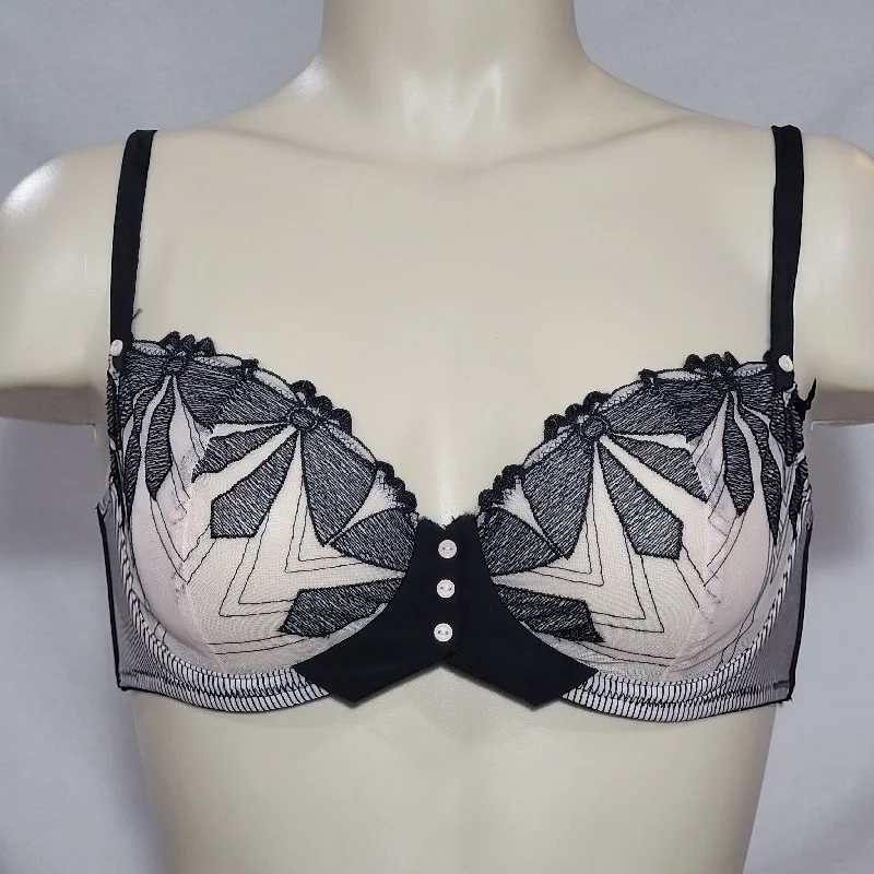 Kardashian Kollection Intimates Sting Semi Sheer Underwire Bra 34B Black NWT