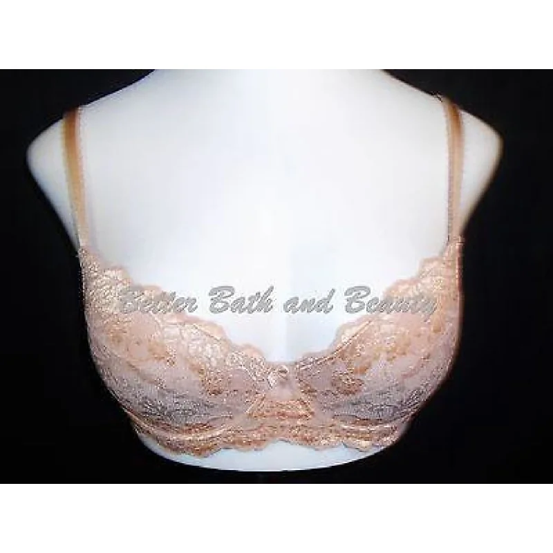 Le Mystere 2354 Francesca Lace Push Up Demi Underwire Bra 36D Gold