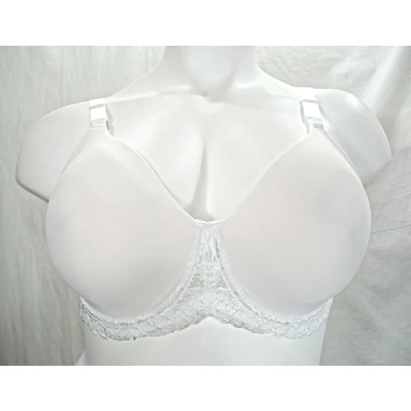 Leading Lady 406 Molded Seamless Lace Trimmed Underwire Nursing Bra 38D White