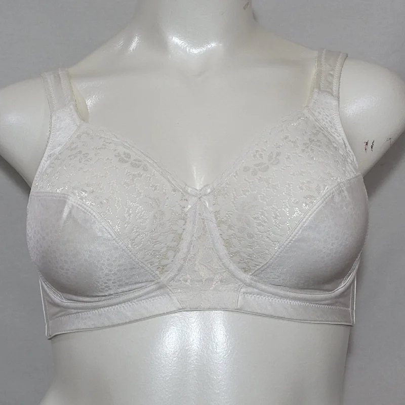 Leading Lady 504 "Where's-the-Wire?" Flexible Underwire Bra 38D White