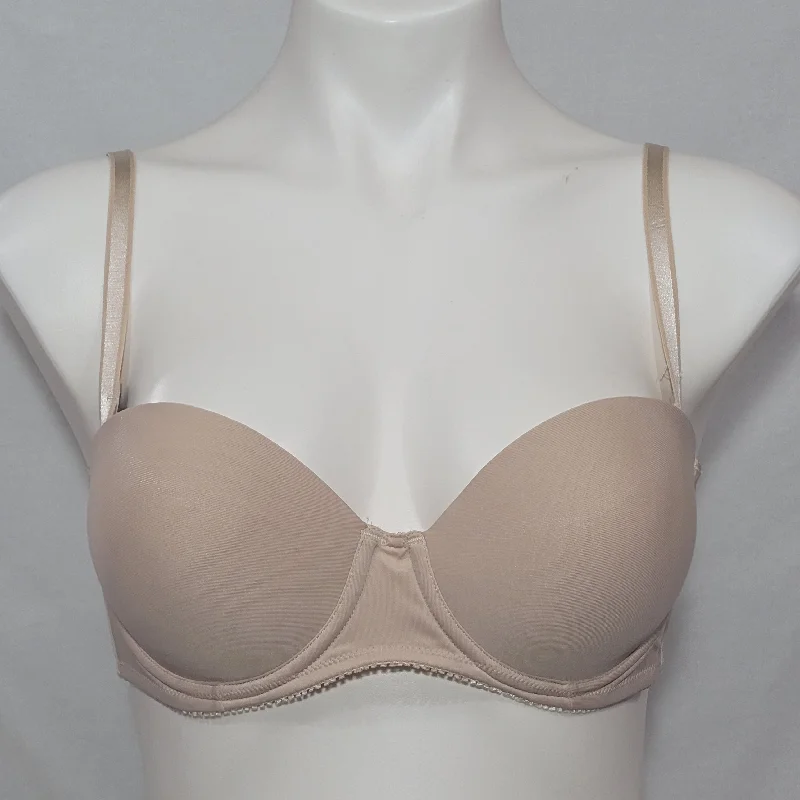 Lily of France 2121407 Value In Style Push-Up Strapless Underwire Bra 34C Nude NWT