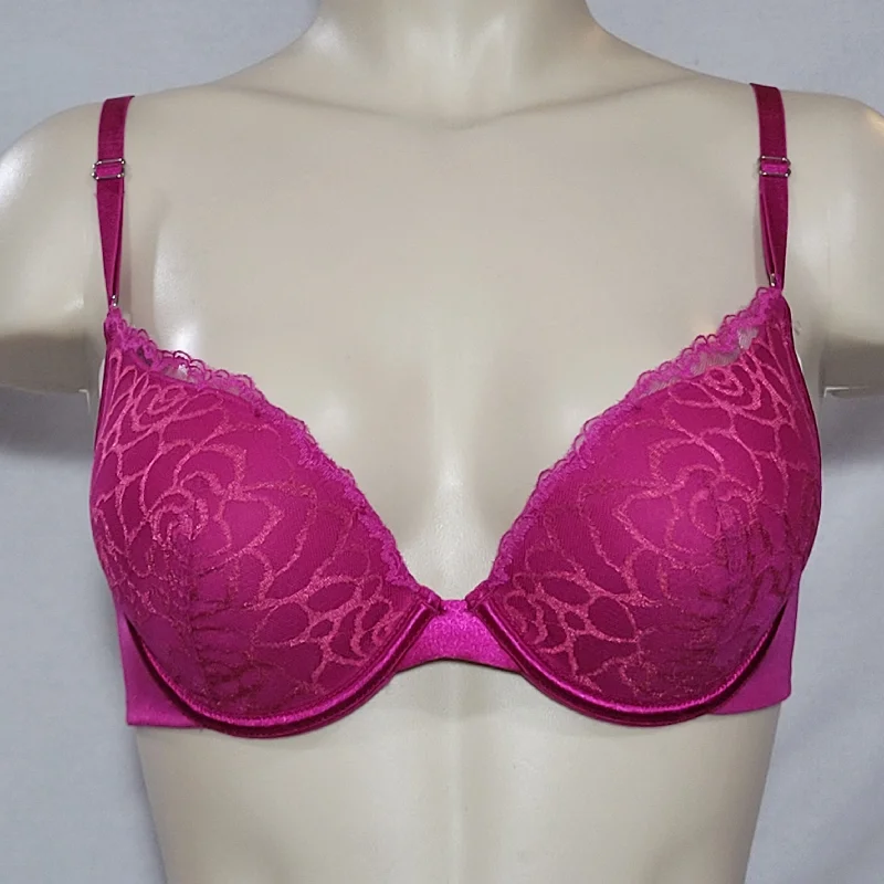 Lily of France 2131101 Soiree Extreme Ego Boost Tailored UW Bra 34B Dark Pink