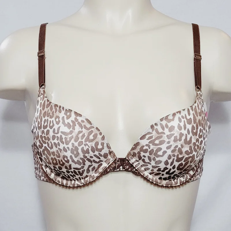 Lily of France 2131728 Gel Touch Tailored Average Demi Push-Up UW Bra 34A Animal