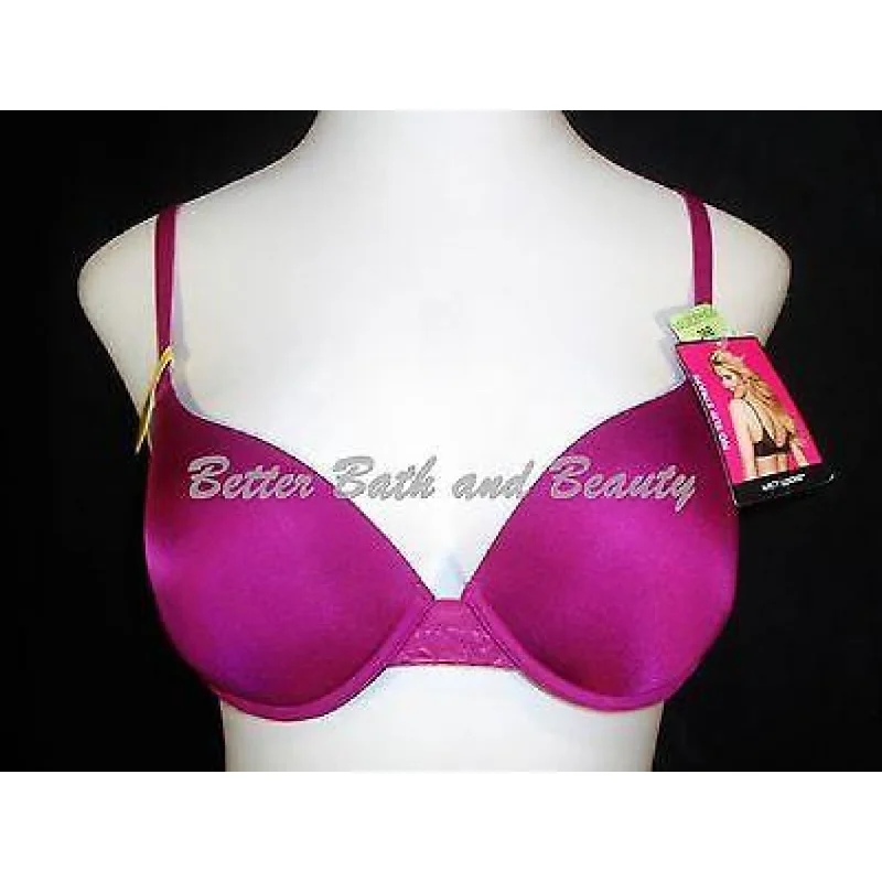 Lily of France 2175175 Extreme Lacy Looks Push Up Underwire Bra 34B Pink NWT