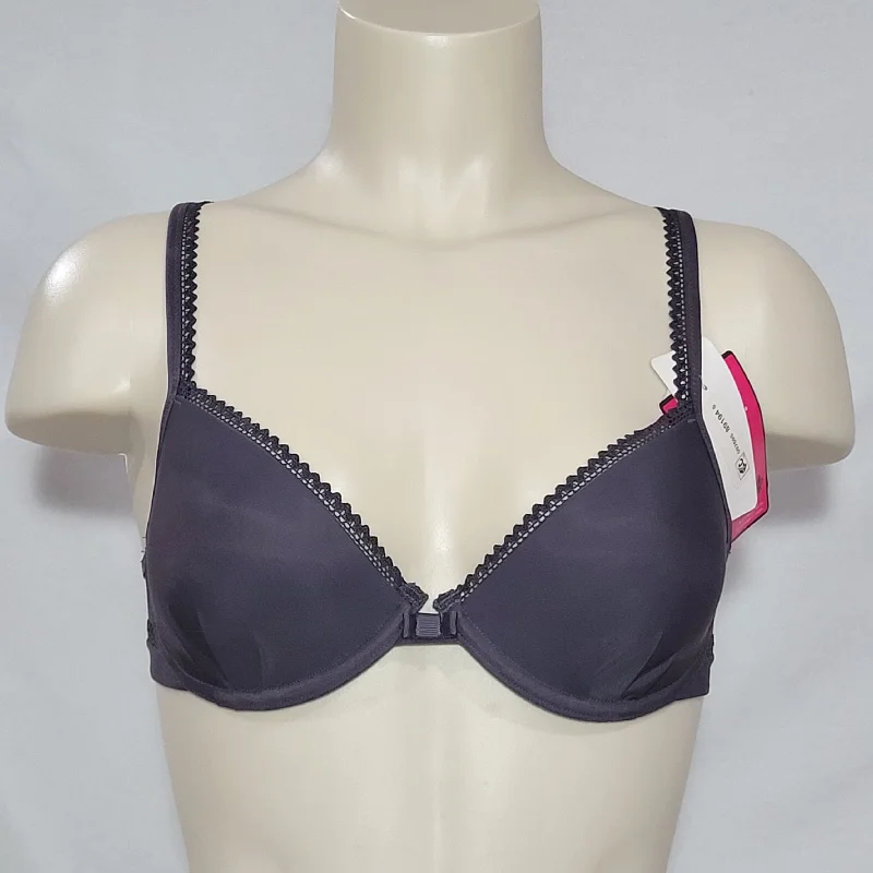 Lily Of France 2175210 French Charm Push Up Underwire Bra 32A Black Shadow NWT