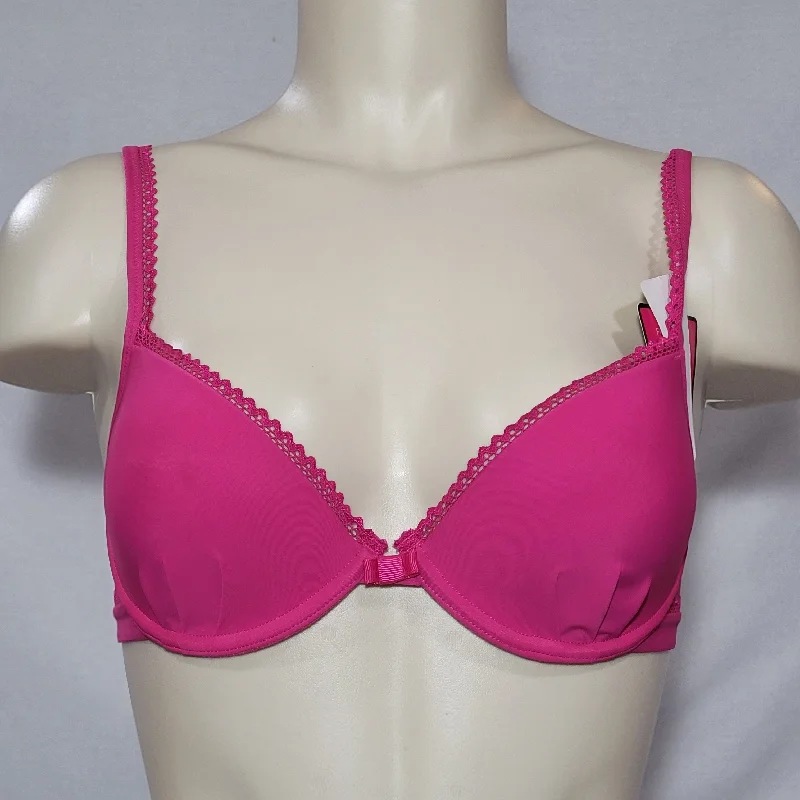 Lily Of France 2175210 French Charm Push Up Underwire Bra 34B Raspberry Crave NWT