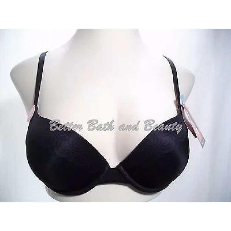Lily of France 2175300 Smooth & Sleek Push Up Underwire Bra 36C Black NWT