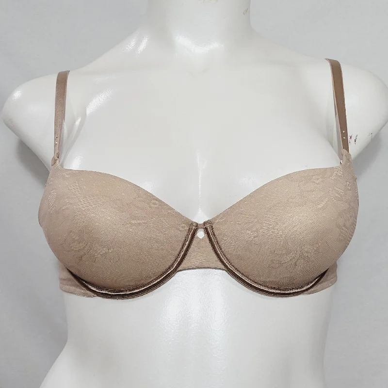 Lily of France 2175780 Your Perfect Lace Push Up Underwire Bra 32A Nude NWT