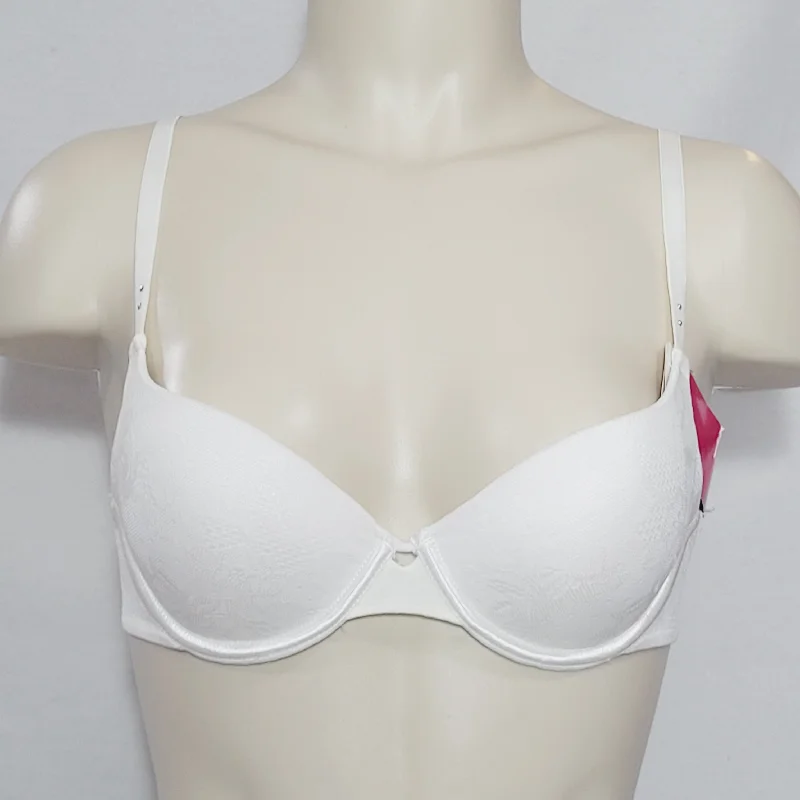 Lily of France 2175780 Your Perfect Lace Push Up Underwire Bra 36C White NWT