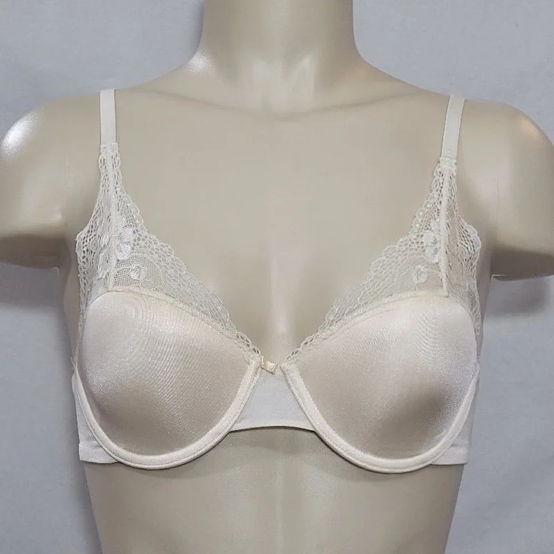 Lily Of France 2177175 Extreme Lacy Looks Lightly Lined UW Bra 36D Ivory NWT