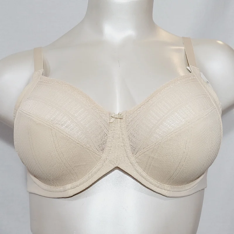 Lilyette 434 Enchantment 3 Section Mesh Minimizer Underwire Bra 42C Nude NWT