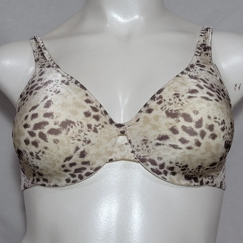 Lilyette 904 Plunge Into Comfort Keyhole Underwire Bra 36D Animal Print NWT