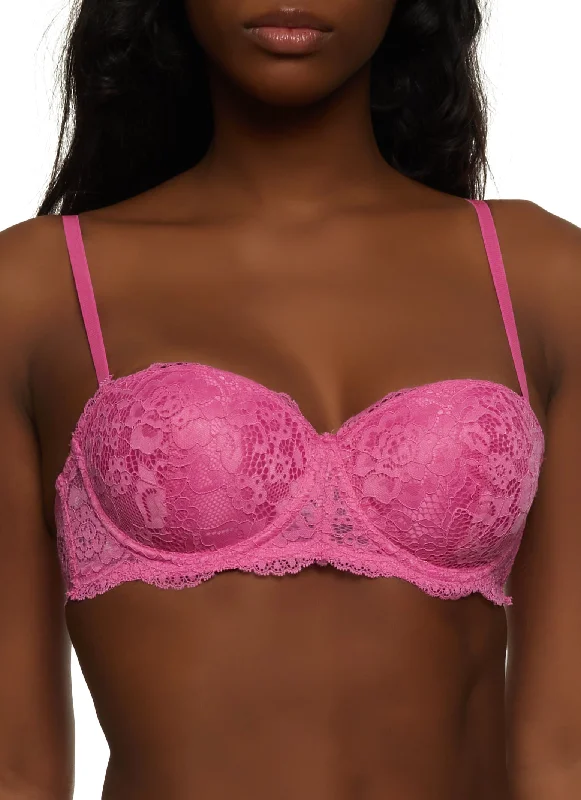 Floral Lace Balconette Convertible Bra