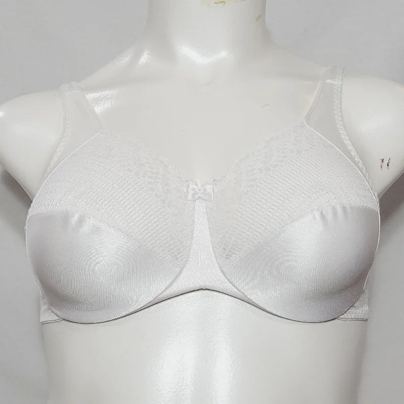Maidenform 3300 Satin & Lace Underwire Bra 38C White