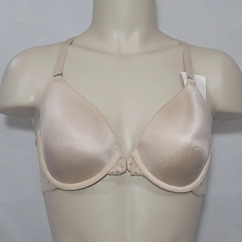 Maidenform 7112 Front Close Lace Trim Underwire Bra 34C Nude NWT