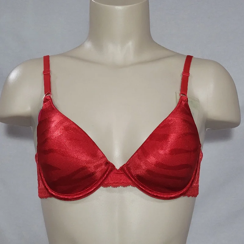 DISCONTINUED Maidenform 7122 One Fabulous Fit Jacquard Satin Underwire Bra 34B Red NWT DISCONTINUED Maidenform 7122 One Fabulous Fit Jacquard Satin Underwire Bra 34B Red NWT