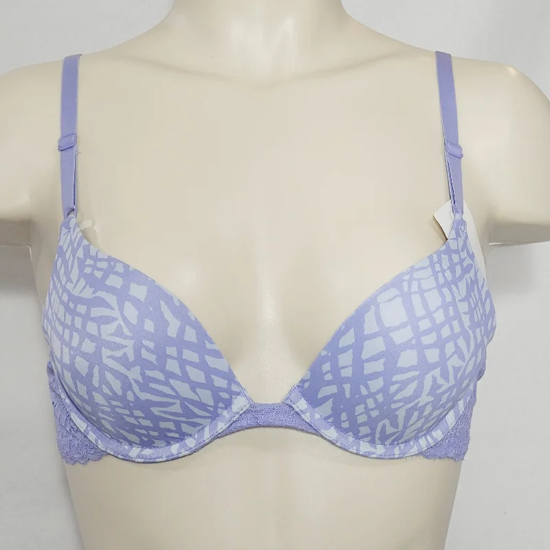 DISCONTINUED Maidenform 7180 One Fabulous Fit Embellished Push Up UW Bra 34C Blue NWT DISCONTINUED Maidenform 7180 One Fabulous Fit Embellished Push Up UW Bra 34C Blue NWT