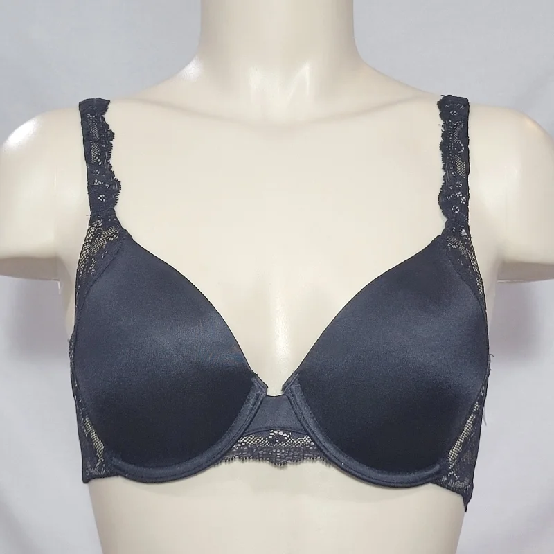 Maidenform 7549 Pure Genius! Extra Coverage Lace Embellished UW Bra 34B Black