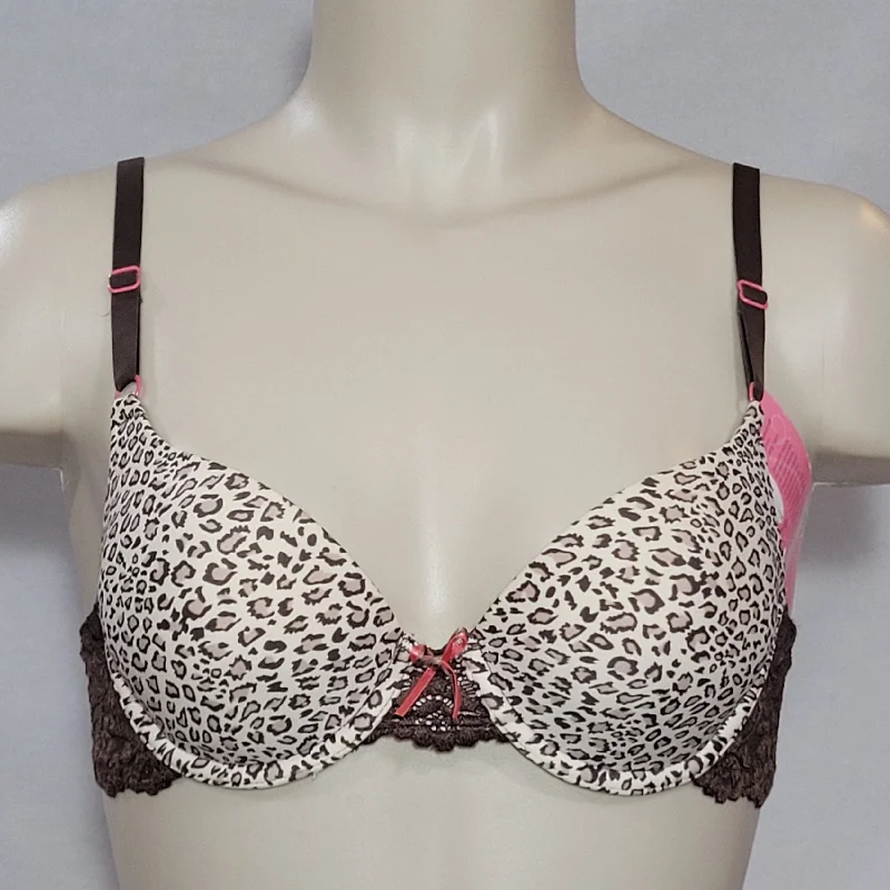 DISCONTINUED Maidenform 7909 One Fabulous Fit Lace Trim T-Shirt UW Bra 34A Animal Print NWT DISCONTINUED Maidenform 7909 One Fabulous Fit Lace Trim T-Shirt UW Bra 34A Animal Print NWT