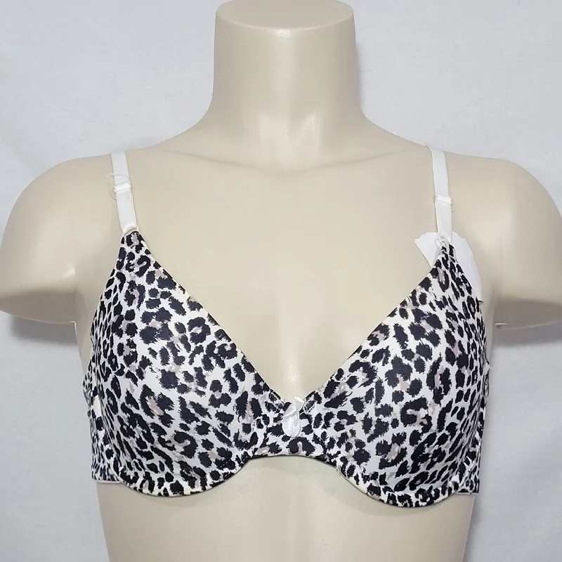 Maidenform 7959 One Fabulous Fit Demi Underwire Bra 38D Black Animal Print NWT