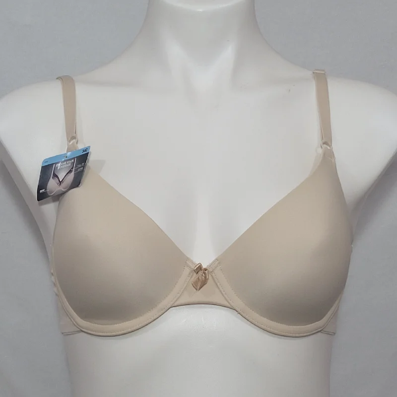 Maidenform 7959 One Fabulous Fit Demi UW Bra 34A Nude NEW WITH TAGS