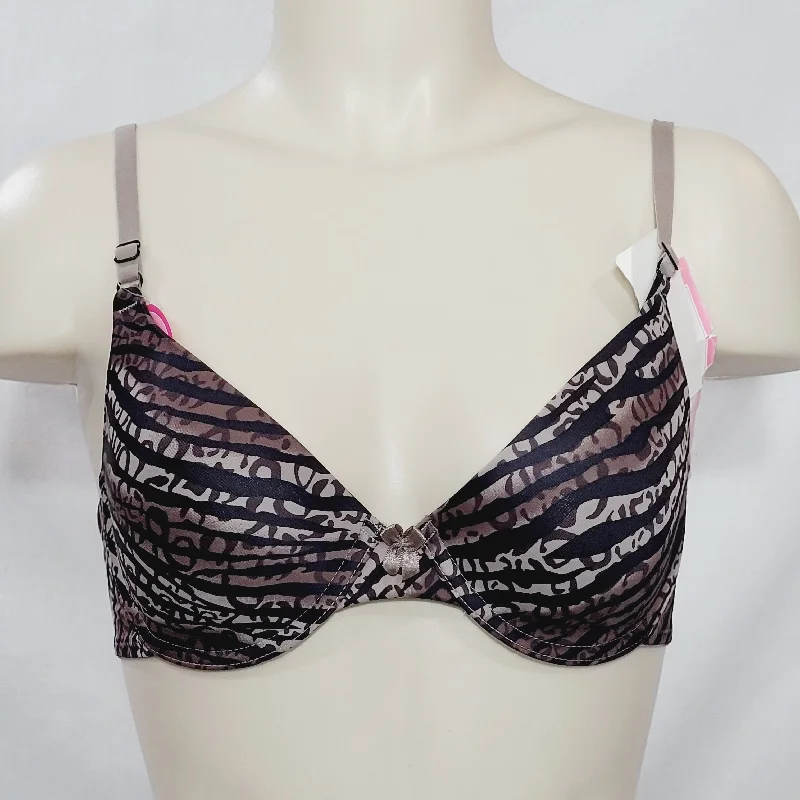 Maidenform 7959 One Fabulous Fit Demi UW Bra 36B Brown Multicolor NWT