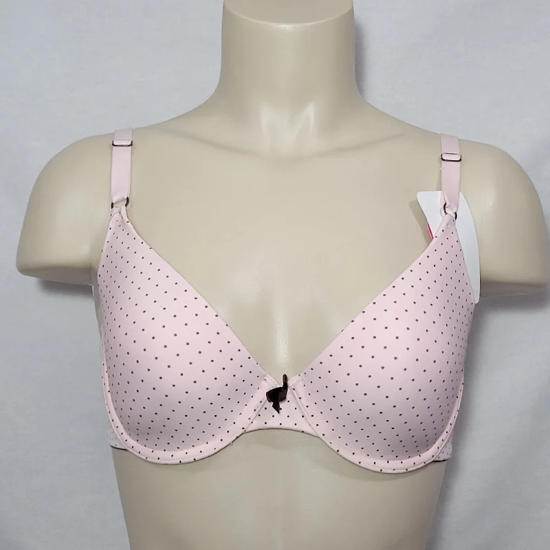 Maidenform 7959 One Fabulous Fit Demi UW Bra 38C Pink with Dots NWT