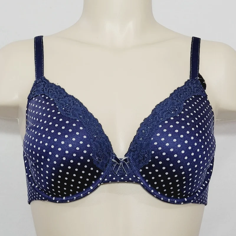 Maidenform 9404 Comfort Devotion Embellished Extra Coverage UW Bra 34D Navy Blue