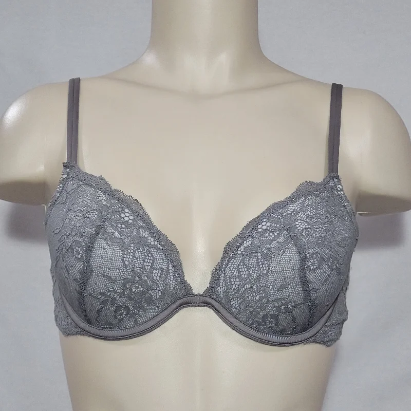 Maidenform 9407 Enthralled Embellished Lace Plunge Underwire Bra 38C Gray NWT DISCONTINUED Maidenform 9407 Enthralled Embellished Lace Plunge Underwire Bra 38C Gray NWT DISCONTINUED