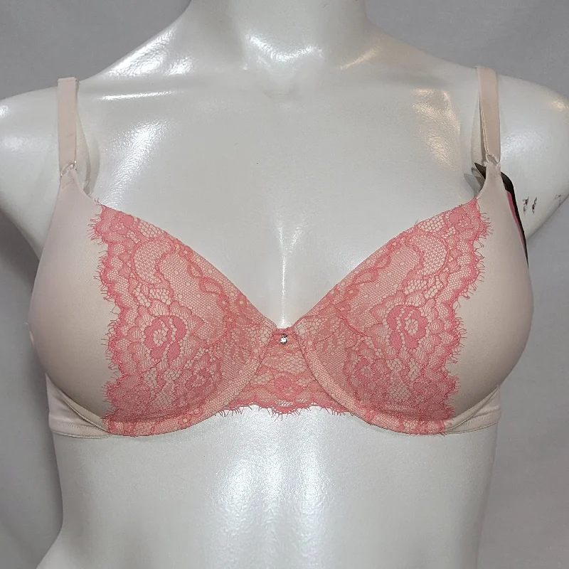 Maidenform 9415 One Fab Fit Embellished Butterfly Lace UW Bra 36C Peach NWT DISCONTINUED Maidenform 9415 One Fab Fit Embellished Butterfly Lace UW Bra 36C Peach NWT DISCONTINUED