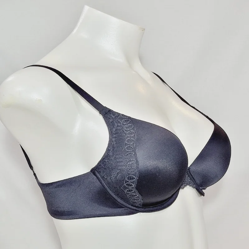 Maidenform 9428 Natural Boost Demi Underwire Bra 36C Black NWT