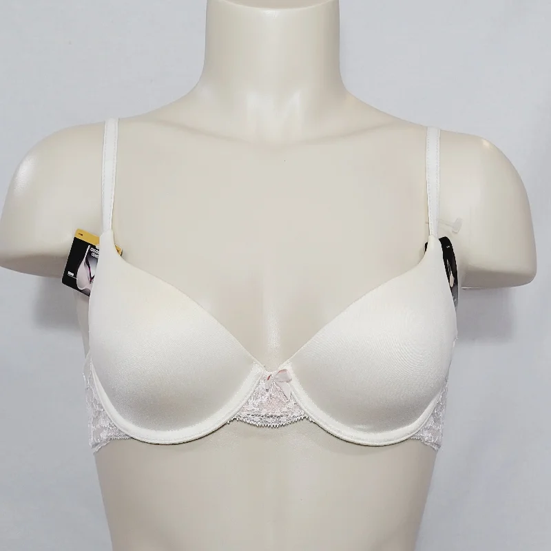 Maidenform 9441 Comfort Devotion Embellished Demi Underwire Bra 34D Ivory NWT