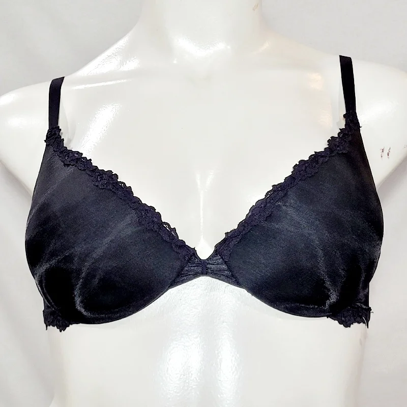 Maidenform 9449 The Lite bra Embellished Demi Underwire Bra 36D Black