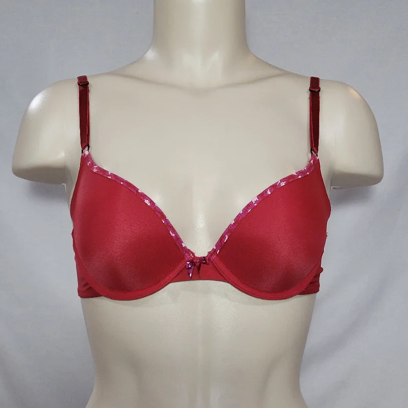 Maidenform 9699 9399 Push-Up Underwire Bra 34B Red