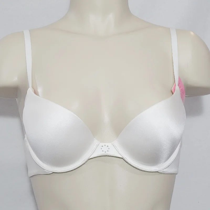 Maidenform 9729 Custom Lift Satin Demi Underwire Bra 34A White NEW WITH TAGS
