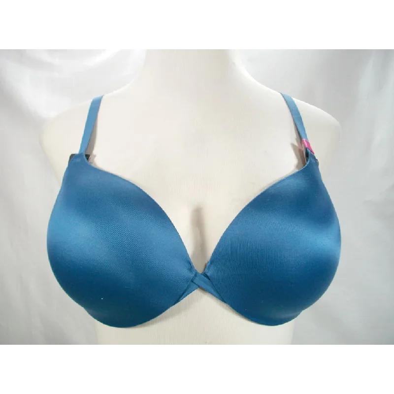 Maidenform DM9900 Center of Attention Satin and Lace Demi UW Bra 36D Blue