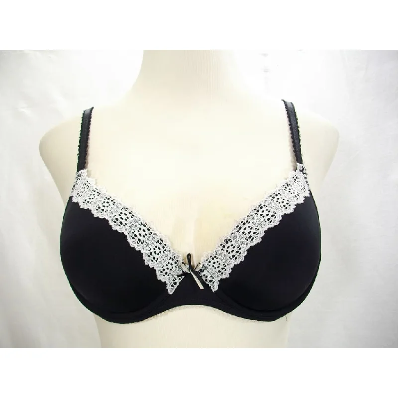 Maidenform Luleh 33819 Lace Trimmed Lined Contour Underwire Bra 36B Black