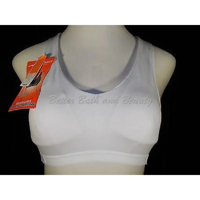 Marika Aerodynamics Enhancers Vented Racerback Wire Free Sports Bra SMALL White